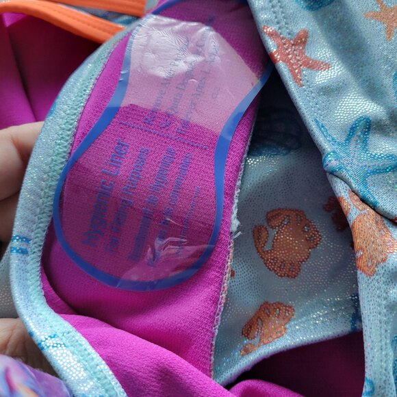 The Finals Women's Swimsuit 36/M One Piece Blue Sea Foil Flutterback Swim NWT - Picture 7 of 10